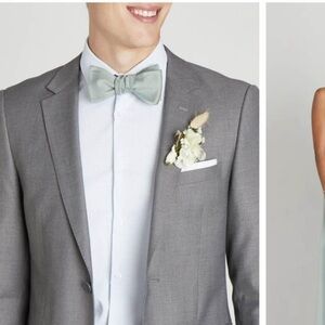 Birdy Grey Light Gray Bow Tie